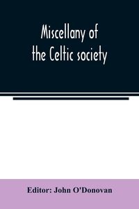 Produktbild: Miscellany of the Celtic society