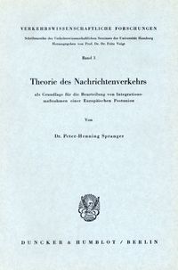Produktbild: Theorie des Nachrichtenverkehrs