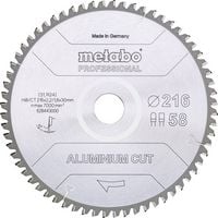 Produktbild: Metabo ALUMINIUM CUT PROFESSIONAL 628443000 Kreiss&auml;geblatt 216 x 30 x 1.8 mm Z&auml;hneanzahl: 58 1 St.
