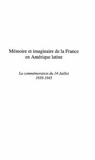 Produktbild: Memoire Et Imaginaire De La France En Amerique Latine