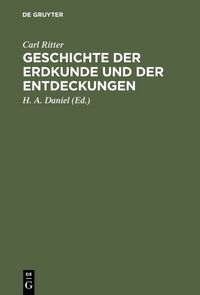 Produktbild: Geschichte der Erdkunde und der Entdeckungen