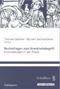 Produktbild: Rechtsfragen zum Krankheitsbegriff