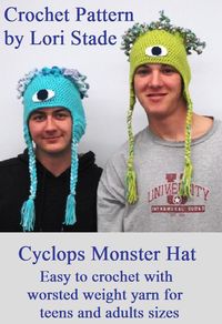 Produktbild: Cyclops Monster Hat for Teens Crochet Pattern