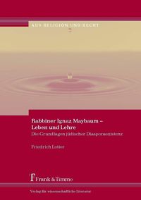 Produktbild: Rabbiner Ignaz Maybaum - Leben und Lehre
