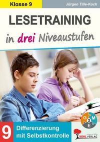 Produktbild: Lesetraining in drei Niveaustufen / Klasse 9