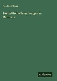 Produktbild: Textkritische Bemerkungen zu Matth&auml;us