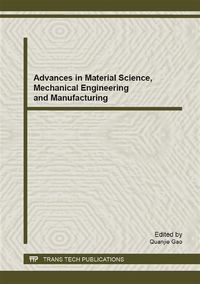 Produktbild: Advances in Material Science, Mechanical Engineering and Manufacturing
