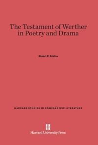 Produktbild: The Testament of Werther in Poetry and Drama