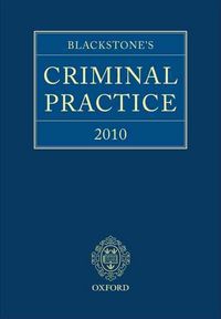Produktbild: Blackstone's Criminal Practice 2010 (Book & CD-ROM Pack with All Supplements)