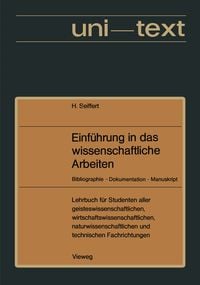 Produktbild: Einf&uuml;hrung in das wissenschaftliche Arbeiten