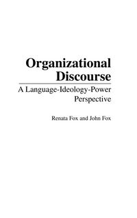 Produktbild: Organizational Discourse