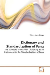 Produktbild: Afane-Otsaga, T: Dictionary and Standardization of Fang