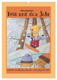 Produktbild: Tobi und das Jahr (Wandkalender 2027 DIN A2 hoch), CALVENDO Monatskalender