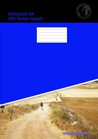 Produktbild: Notizbuch A4 200 Seiten kariert (Softcover Blau)