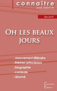 Produktbild: Fiche de lecture Oh les beaux jours de Samuel Beckett (Analyse litt&eacute;raire de r&eacute;f&eacute;rence et r&eacute;sum&eacute; complet)
