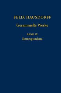 Produktbild: Felix Hausdorff - Gesammelte Werke Band IX