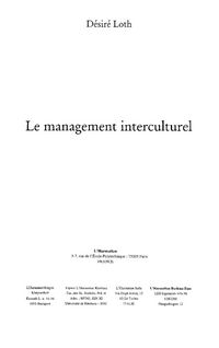 Produktbild: Management interculturel