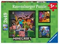 Produktbild: Kinderpuzzle 3x49 Teile - Minecraft Biomes