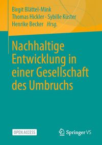 Produktbild: Nachhaltige Entwicklung in einer Gesellschaft des Umbruchs
