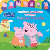 Produktbild: Peppa Pig - Verr&uuml;ckte Such-Bilder mit Klappen - Peppas Familie - Pappbilderbuch mit 20 Klappen - Wimmelbuch f&uuml;r Kinder ab 18 Monaten - Peppa Wutz