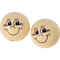 Produktbild: Creativ Company Gesicht Smiley, D 22 mm, Hellbeige, 10 Stk