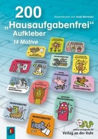 Produktbild: 200 "Hausaufgabenfrei" Aufkleber