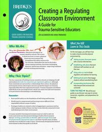 Produktbild: Creating a Regulating Classroom Environment