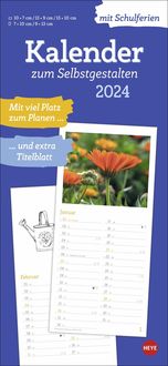 Kalender zum Selbstgestalten 2024. Blanko-Kalender zum Basteln mit extra Titelblatt für Ihr persönliches Kalender-Kunstwerk. Foto- und Bastelkalende von |Heye
