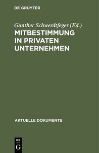 Produktbild: Mitbestimmung in privaten Unternehmen
