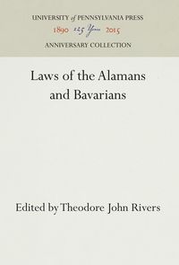 Produktbild: Laws of the Alamans and Bavarians