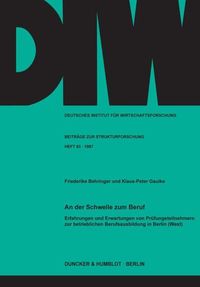 Produktbild: An der Schwelle zum Beruf.