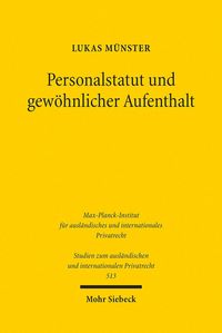 Produktbild: Personalstatut und gew&ouml;hnlicher Aufenthalt