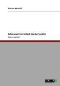 Produktbild: Schulangst im Kontext Sportunterricht