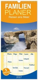 Produktbild: Familienplaner 2027 - Reisen ans Meer mit 5 Spalten (Wandkalender, 21 x 45 cm) CALVENDO