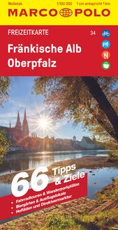 Produktbild: MARCO POLO Freizeitkarte 34 Fr&auml;nkische Alb, Oberpfalz 1:100.000