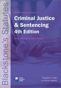 Produktbild: Blackstone's Statutes on Criminal Justice and Sentencing