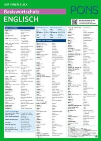 Produktbild: PONS Basiswortschatz auf einen Blick Englisch