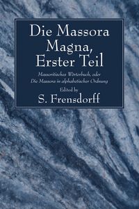 Produktbild: Die Massora Magna, Erster Teil