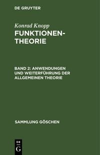 Produktbild: Anwendungen und Weiterf&uuml;hrung der allgemeinen Theorie
