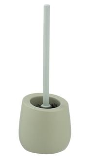 Produktbild: WC-Garnitur Mod. Badi Lindgr&uuml;n Keramik, mit Silikon-B&uuml;rstenkopf