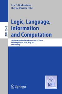 Produktbild: Logic, Language, Information, and Computation
