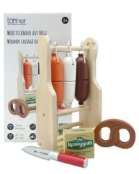 Produktbild: Holz-Wurstst&auml;nder mit 3 verschiedenen W&uuml;rstchen