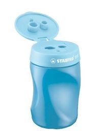 Produktbild: STABILO Ergonomischer Dosen-Spitzer f&uuml;r Linksh&auml;nder -   EASYsharpener - 3 in 1 - blau