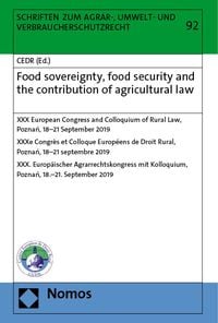 Produktbild: Food sovereignty, food security and the contribution of agricultural law