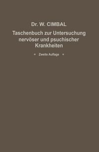 Produktbild: Taschenbuch zur Untersuchung nerv&ouml;ser und psychischer Krankheiten