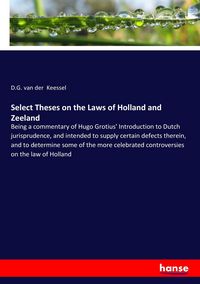 Produktbild: Select Theses on the Laws of Holland and Zeeland