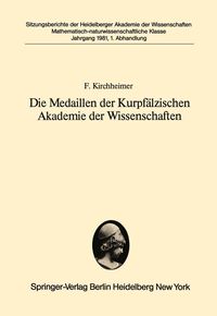 Produktbild: Die Medaillen der Kurpf&auml;lzischen Akademie der Wissenschaften