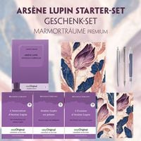 Produktbild: Ars&egrave;ne Lupin Starter-Paket Geschenkset - 4 B&uuml;cher (mit Audio-Online) + Marmortr&auml;ume Schreibset Premium