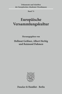 Produktbild: Europ&auml;ische Versammlungskultur.