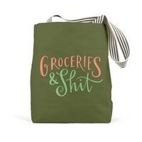 Produktbild: Groceries & Shit Tote Bag (Olive)